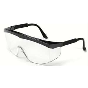  Stratos Safety Glasses With Black Frame And Clear Lens 