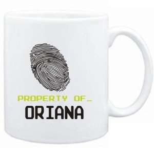  Mug White  Property of _ Oriana   Fingerprint  Female 