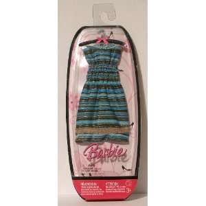    Barbie Fashions   Blue Striped Strapless Sundress Toys & Games