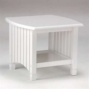  Night and Day Furniture TE KEY WH Keywest End Table in White 