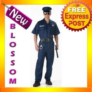 C307 Mens Policeman Police Officer Cop Uniform Halloween Fancy Dress 