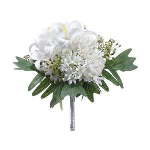  16 Stephanotis/Easter Lily Bouquet Cream (Pack of 6): Home 