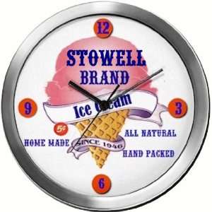  STOWELL 14 Inch Ice Cream Metal Clock Quartz Movement 