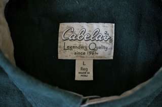 Pair 2 Vintage LEVIS + CABELAS 100% COTTON Chamois LONG SLEEVE Mens 