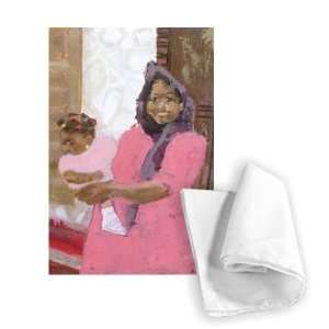  Pretty Baby, Stonetown, Zanzibar (oil on   Tea Towel 100 