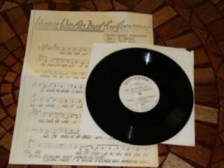 JOHNNY CUNNINGHAM In Tennessee ACETATE RECORD Country  
