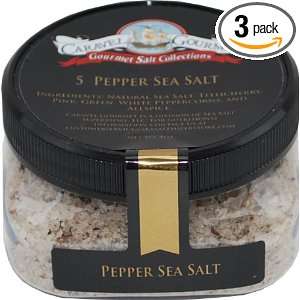 Caravel Gourmet 5 Pepper Sea Salt, 4 Ounce (Pack of 3):  