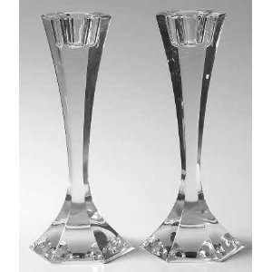   Sierra Clear Candlestick/Single Light 7 (Set of 2), Crystal Tableware