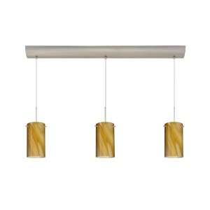 Besa Lighting 3BV 4404HN SN Honey Stilo 7 Three Light Incandescent 