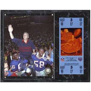  Bowl XXVBill Parcells Plaque with Replica Ticket