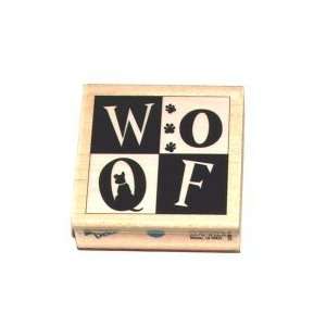  Wood Mounted Stamp WOOF For Scrapbooking, Card Making 