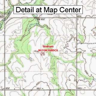   Topographic Quadrangle Map   Stidham, Oklahoma (Folded/Waterproof