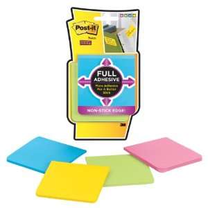 Post it Super Sticky Full Adhesive Notes, Assorted Bright Colors 3 x 3 