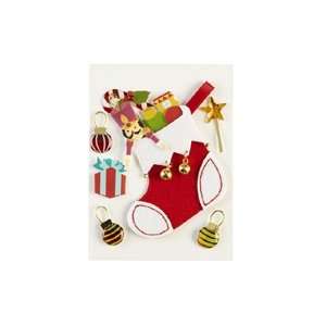    Christmas Stickers, Stockings With Wood Toys