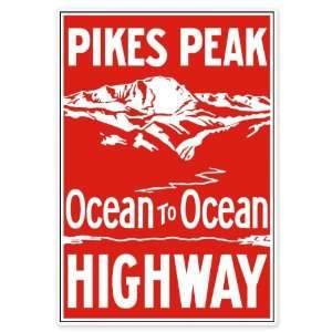 Pikes Peak Highway car bumper sticker 6 x 4 Automotive