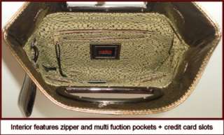 Hobo Intl Bronze Bliss Leather Foldover Clutch Bag Nwt Great Ship US 
