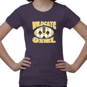   State Wildcats Youth Argyle Girl T Shirt   Purple: Sports & Outdoors