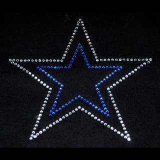 Star Rhinestone Pattern, Dallas Cowboys theme   iron on transfer 