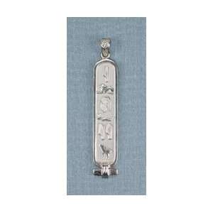 Sterling Silver Cartouche Pendant with FRIEND in Hieroglyphics 