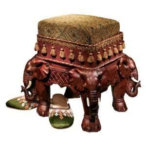  Xoticbrands 13 Indian Elephant Sculpture Upholstered 