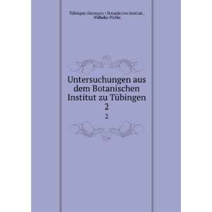   Wilhelm Pfeffer TÃ¼bingen (Germany ) Botanisches Institut  Books