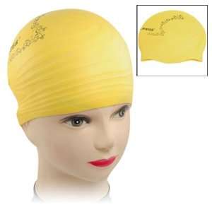  Como Yellow Soft Silicone Flexible Swimming Cap for Adult 