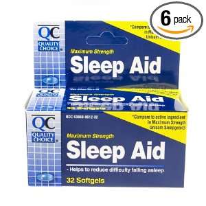 Quality Choice Maximum Strength Sleep Aid Softgels 32 Count, Boxes 