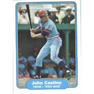  1982 Fleer # 549 John Castino Minnesota Twins Baseball 