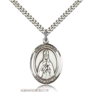 St. Blaise Large Sterling Silver Medal