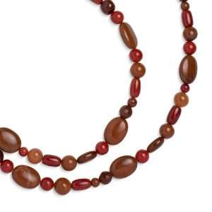  Carolyn Pollack Sterling Silver Fiery Reds 36 Beaded 