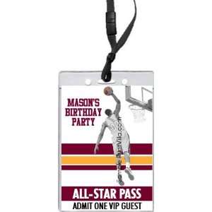   Cavaliers Colored Dunk All Star Pass Invitation