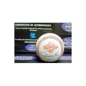 Jimmy Key autographed 1996 World Series Baseball  Sports 