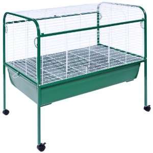   Prevue Pet Jumbo Small Pet Cage on Stand   White/Green