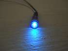 Mini Blue LED Dash Accent Indicator Lights / 1/4 Diameter / Set 