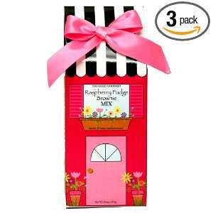   Fudge Brownie Mix In Pink Gift Box, 14 Ounce Boxes (Pack of 3