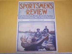 KK721 Vintage 1920 Sportsmens Review Hunting Fishing  
