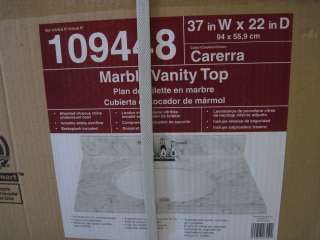 NIB ESTATE Carerra Marble Vanity Top 109448 $299  