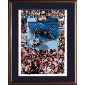Autographed 1994 New York Rangers Rangers Color Framed Litho   Framed 