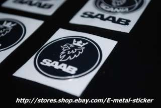 SAAB SCANIA metal decal sticker silver emblem 4 pcs set  