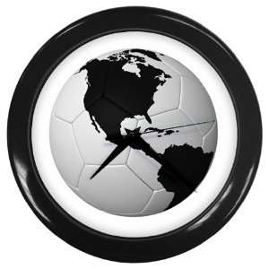  World Soccer Wall Clock (Black)