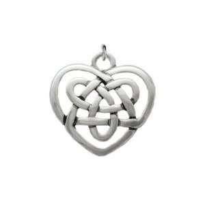  Silver Plated, Celtic Knot Heart, Charm, Qty.1: Everything 
