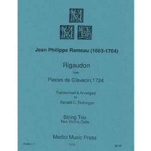 Rameau Rigaudon (from Pieces de Clavecin), 1724. For Two Violins and 