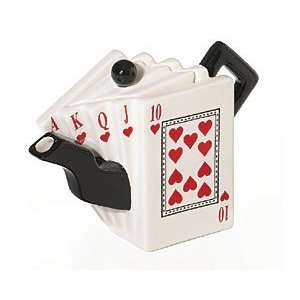    Lucky Draw Mini Playing Cards Ceramic Teapot 
