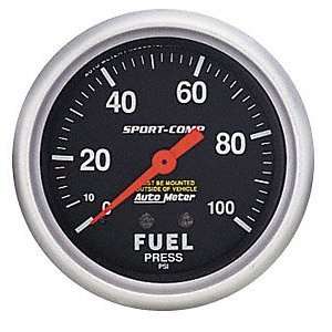  Auto Meter 3312 Sport Compact Mechanical Fuel Pressure 