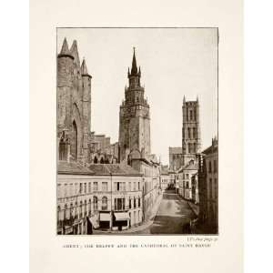   Bell Tower Spire Steeple   Original Halftone Print: Home & Kitchen