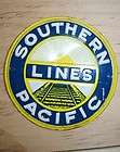 1950s Post Cereal premium Tin Railroad Sign Southern Pacific Lines