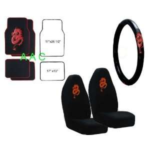 Piece Red Dragon Automotive Interior Gift Set   2 Universal Fit High 