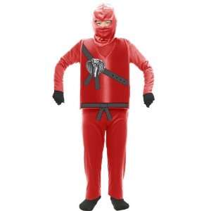 Lets Party By Charades Red Ninja Child Costume / Red   Size Small (6/8 