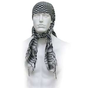  GXG Special Forces Checkered Head Wrap   Black White 