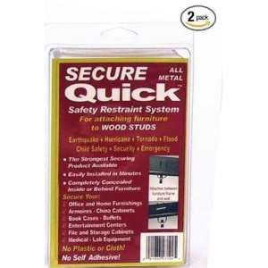   Quick Safety Restraint System for Attaching Furniture to Wood Studs